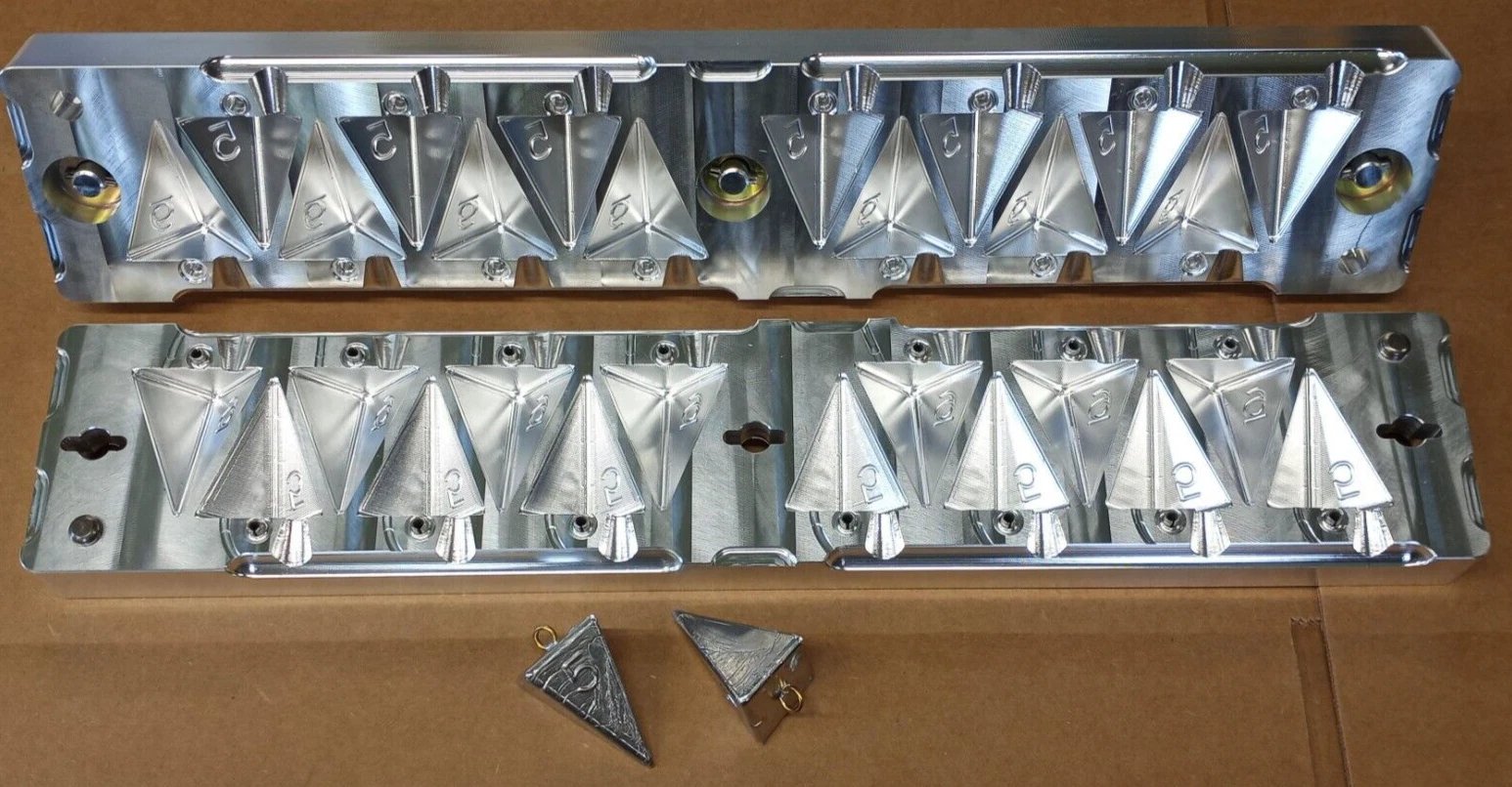 5 oz and 6 oz Combo Pyramid Sinker Production Mold ( 14 cavity